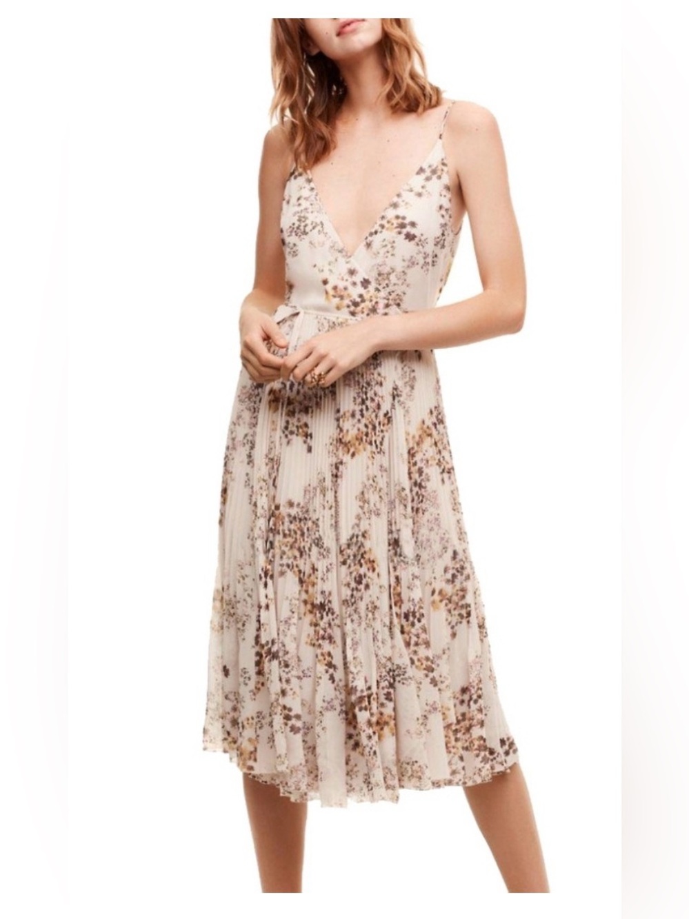 Wilfred Beanue Floral Wrap Dress Size Medium
